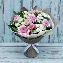 Букет цветов из:  Герберы, Альстромерии и Хризантемы #REPLACE_PRED# Мостовик