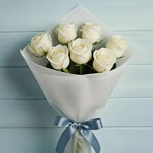 Букет 7 Белых роз Эдлесс Лав в Мостовик