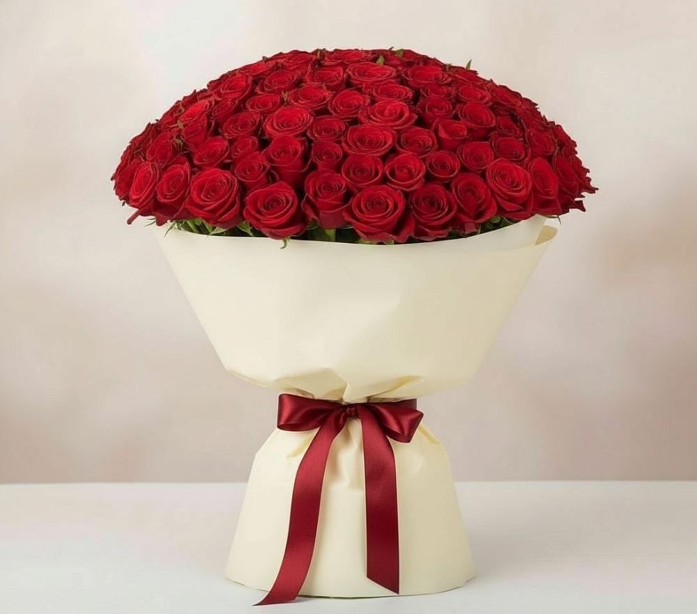 Букет 101 Красная роза Милано в Мостовик