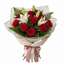 Букет цветов из:  Лилии и Розы в Мостовик
