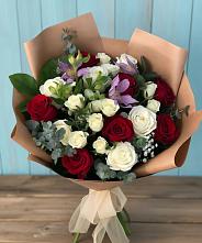 Букет цветов из:  Розы и Альстромерии в Мостовик