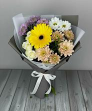 Букет цветов из:  Розы, Герберы и Хризантемы в Мостовик