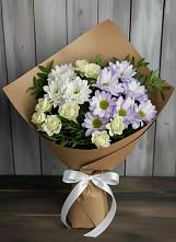Букет цветов из:  Хризантемы и Розы в Мостовик