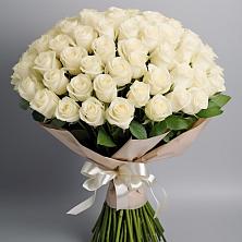 Букет 101 беля роза Белоснежка в Мостовик