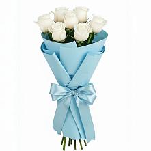 Букет 7 белых роз Проуд в Мостовик