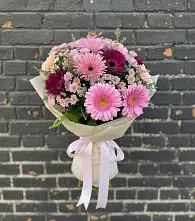 Букет цветов из:  Герберы и Хризантемы в Мостовик