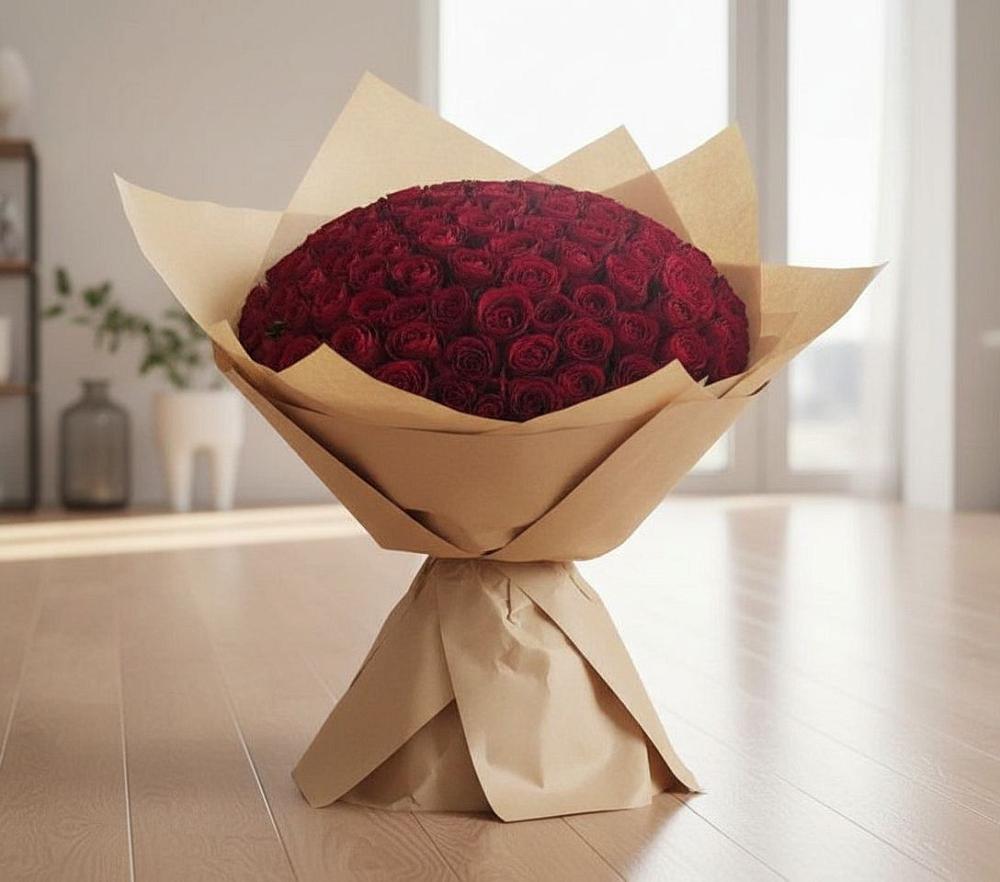 Букет 101 Красная роза в Мостовик