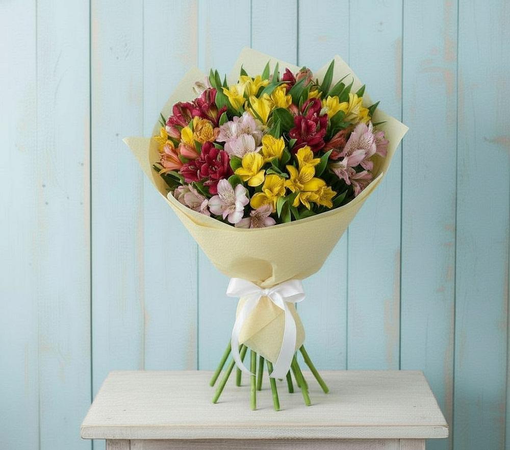 Букет цветов из: Альстромерии в Мостовик