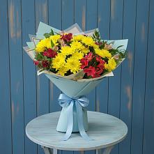 Букет цветов из:  Альстромерии и Хризантемы #REPLACE_PRED# Мостовик