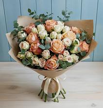 Букет цветов из:  Альстромерии и Розы в Мостовик
